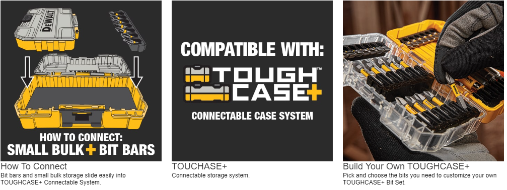 DEWALT TOUGH CASE SM BIT TIP STORAGE ORGANIZER STACKABLE INTERLOCKING EMPTY NEW