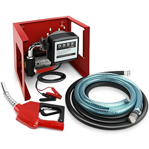 12v Dc 155w Automatic Electric Transfer Fuel Pump Meter Large Flow With Crocodil