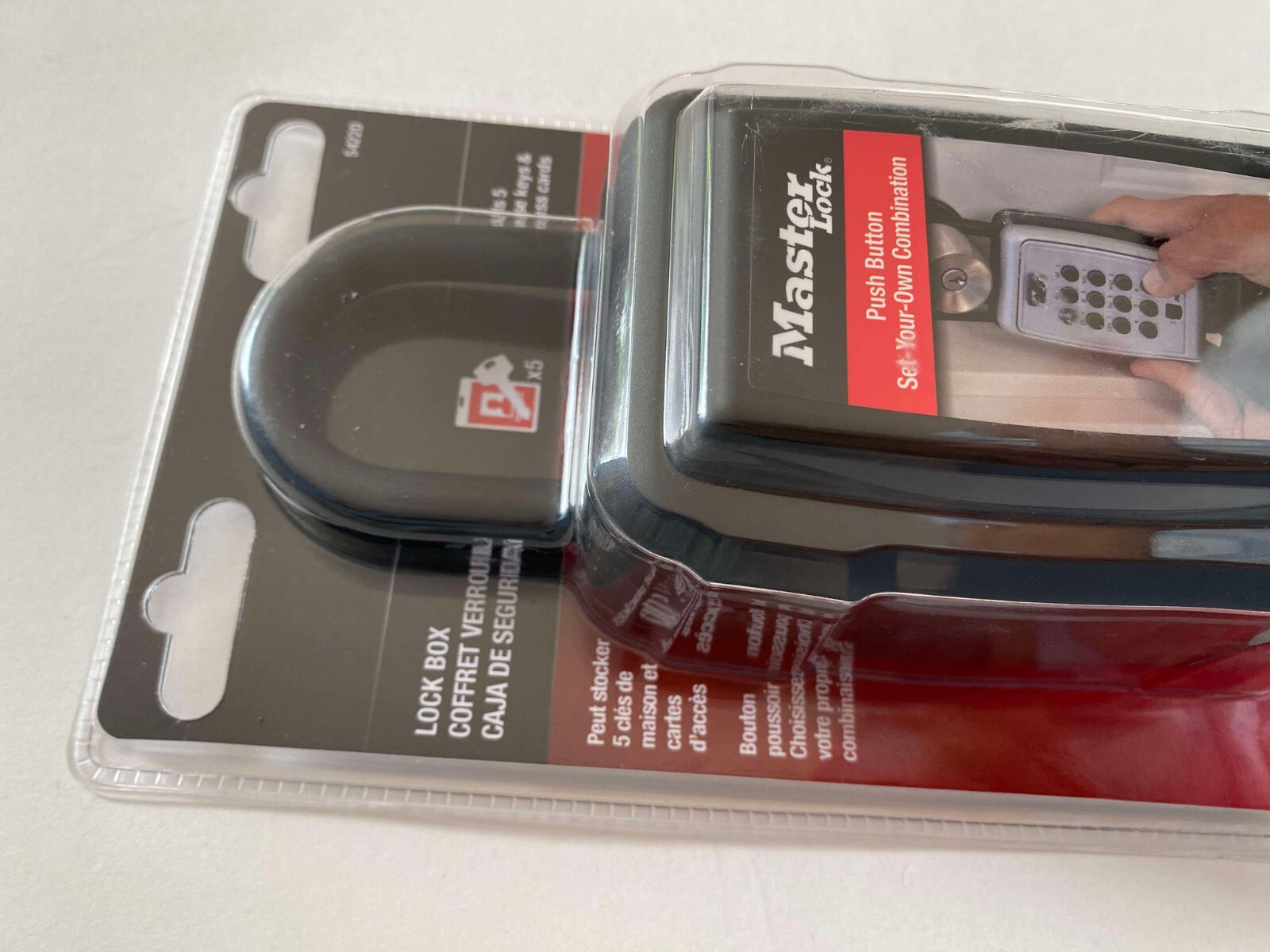 Master Lock Portable Key Lock Box Push Button Resettable Combination 5422D NEW