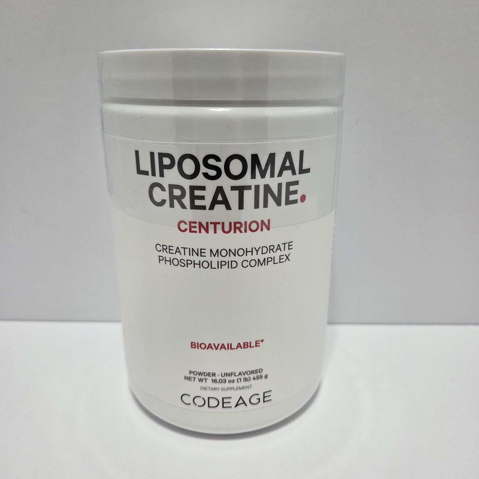Codeage - Centurion - Liposomal Creatine Powder, Unflavored, 1 lb (455 g)