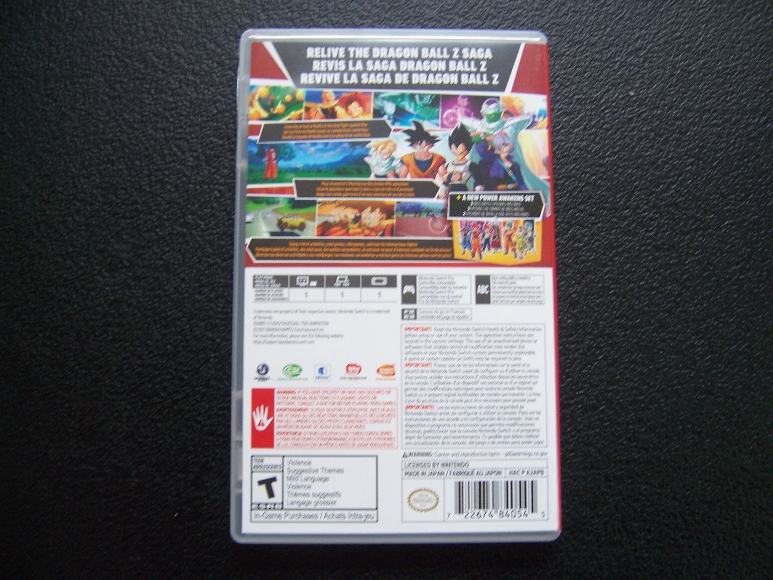 Authentic Replacement Case ONLY - Dragonball Z Kakarot Nintendo Switch Box