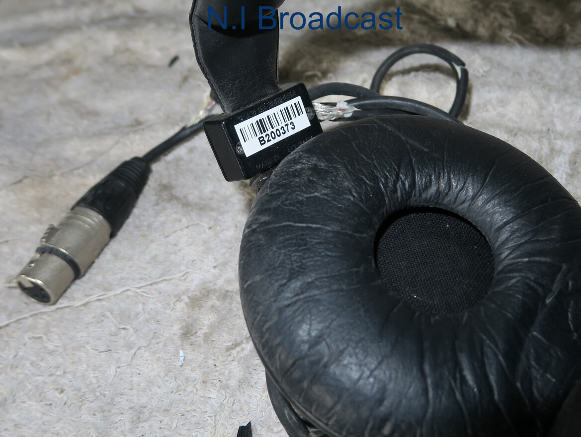 Riedel intercom headset with microphone sold as shown with cable cover off a bi