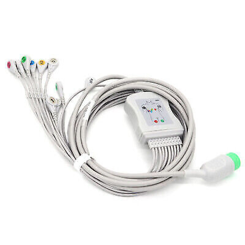 NEW Fit For Physio Control/ Medtronic 10-Lead ECG Cable LifePak 12 15 120