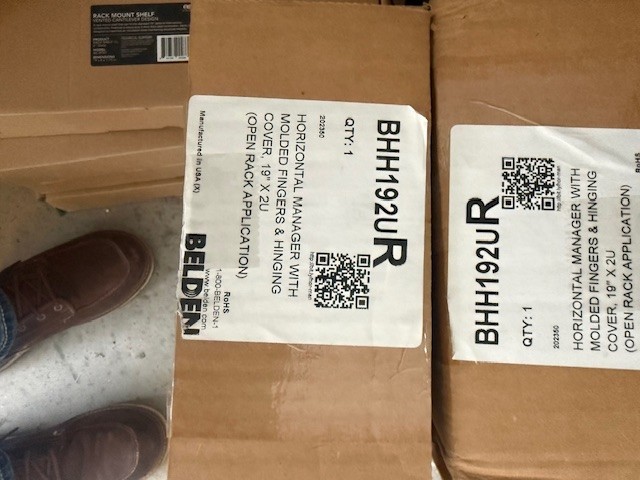 Belden BHH192UR 19 2U Horizontal Manager With Cover