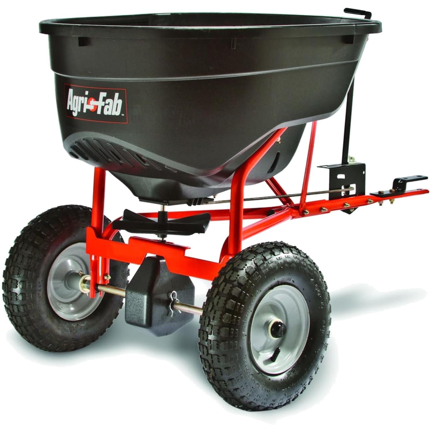 130 lb Tow Behind Broadcast Spreader for Efficient Lawn Care & Versatile Use