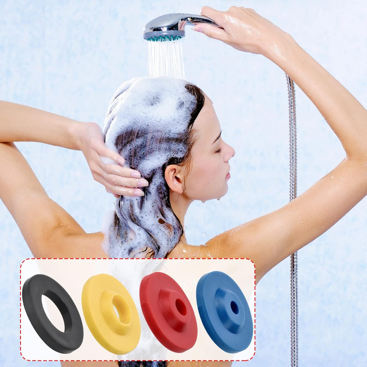 8 Pcs Shower Flow Reducer Limiter Set Water Flow Restrictor in 4 Specifications