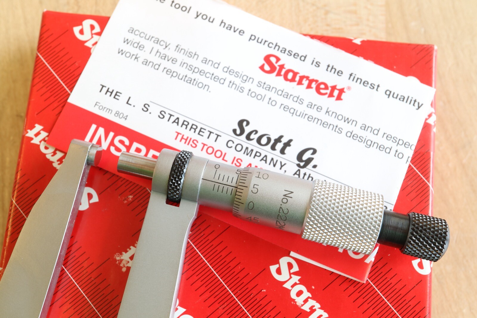 New Starrett METRIC Sheet Metal Deep Throat Outside Micrometer 0-13mm / 0.01mm