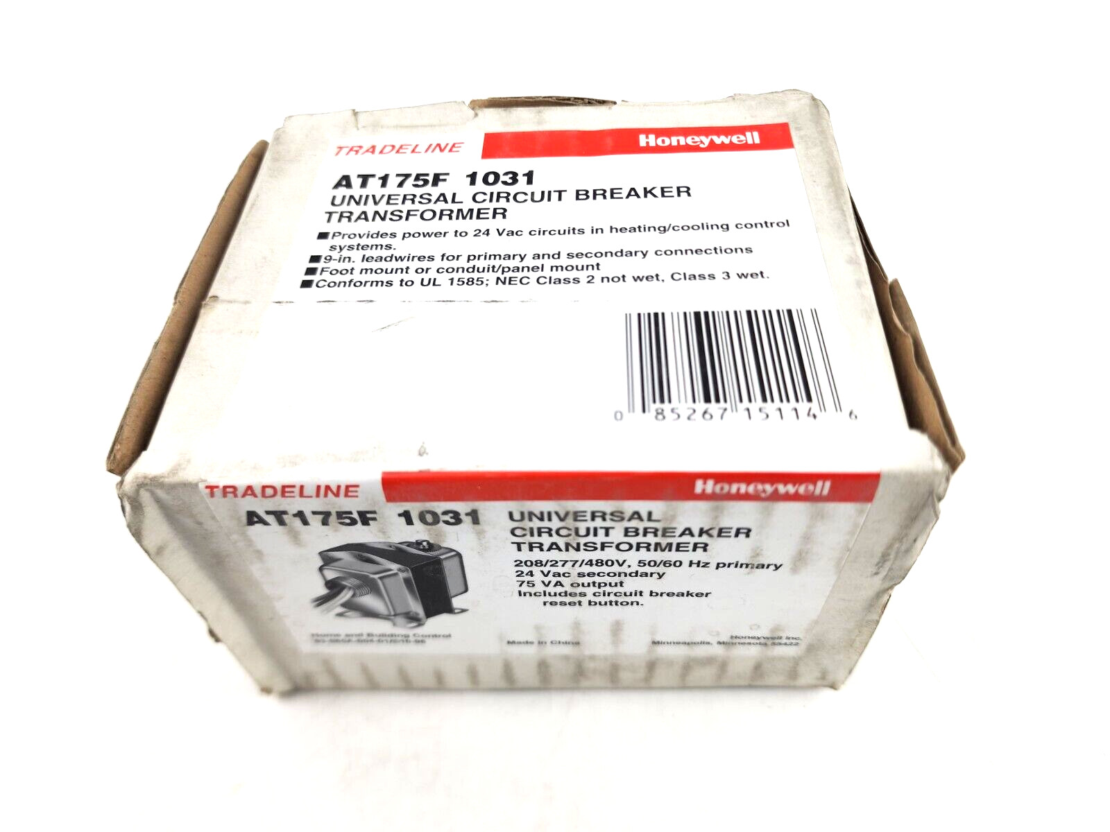Honeywell Tradeline AT175F-1031 Universal Circuit Breaker Transformer AT175F1031