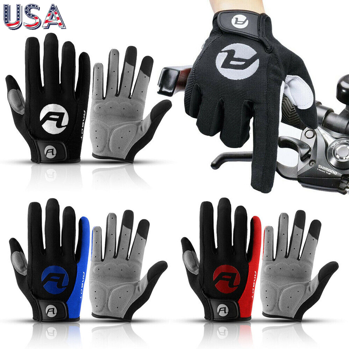 Men Full Finger Work Out Gym Gloves Sport Weight Lifting Exercise Fitness Gloves