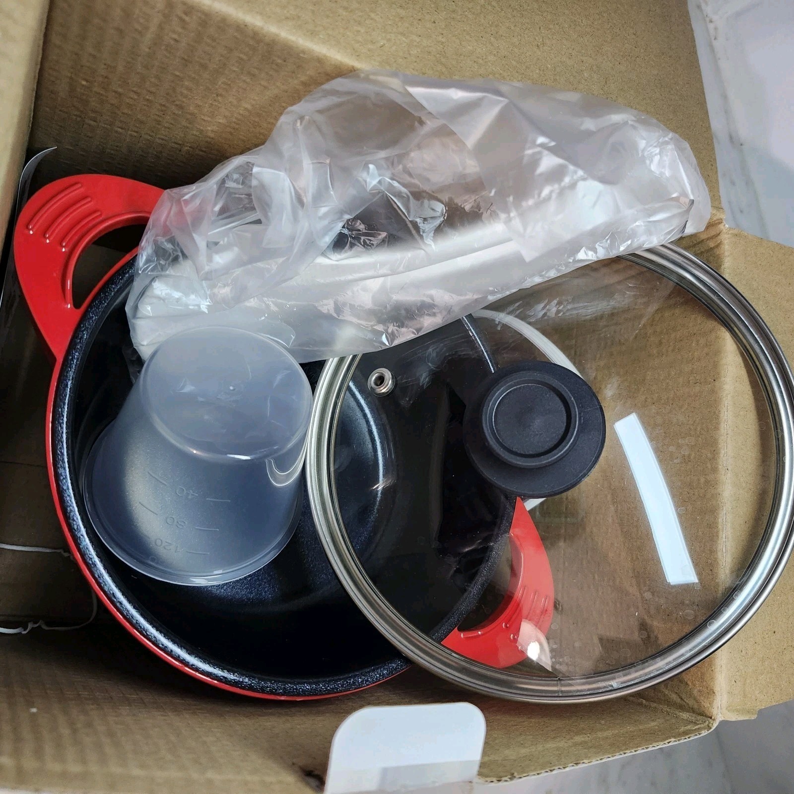 MyMini Multi-Cooker Electric Ceramic Red 4-Cup Capacity Kitchen Appliance