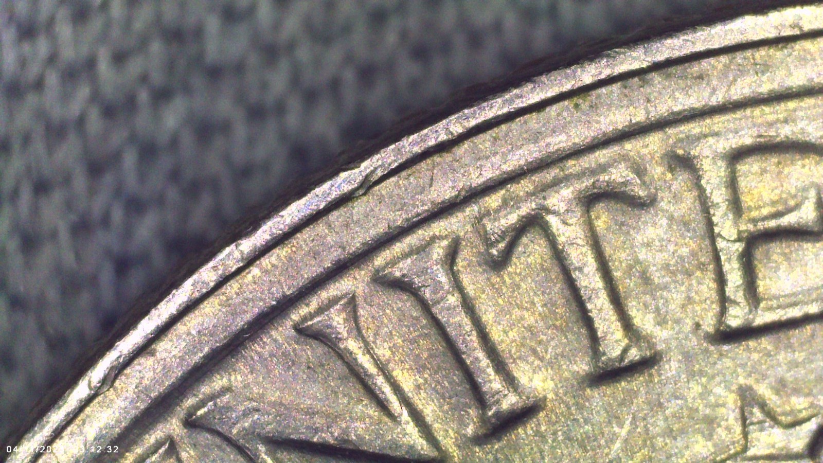 1776-1976 Bicentennial Quarter Error - Off Centered, Split Rim-Rare