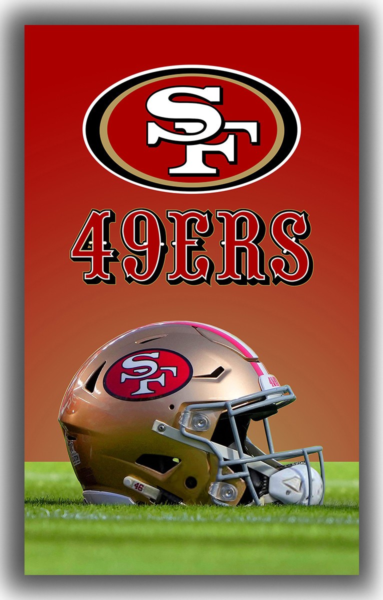 Custom Flag Football Team Souvenir Flag 90x150cm 3x5ft 49ers Helmet Good Flag