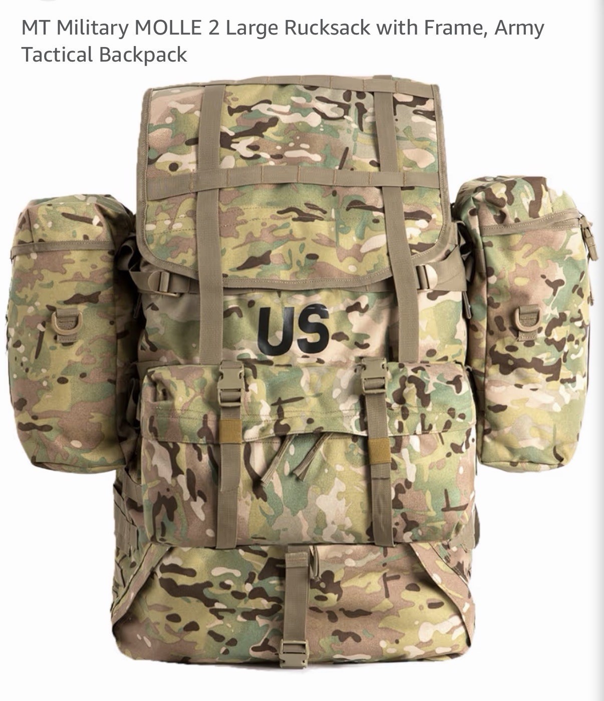 MT Military MOLLE 2 Large Rucksack with Frame, Army Tactical Backpack Multicam