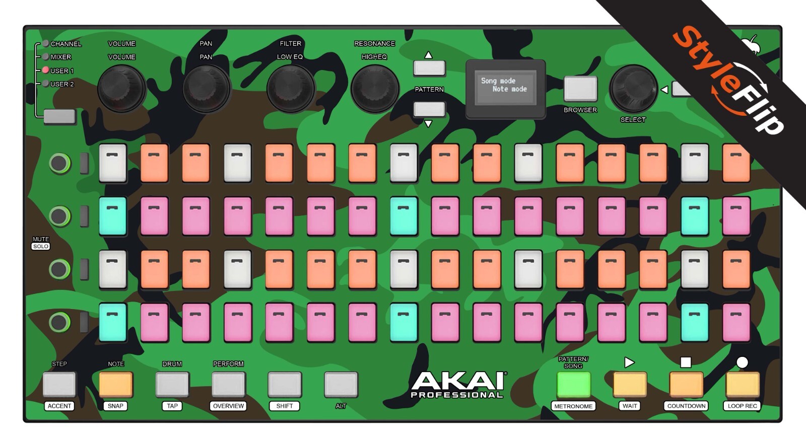 Akai Fire Skin | Camo Green | Protective Decal | StyleFlip Skins