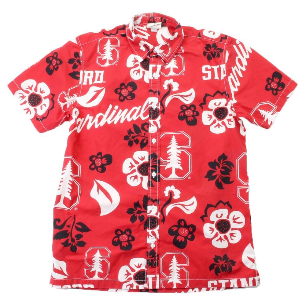 Men's Stanford University Floral Shirt Button Up Beach Shirt