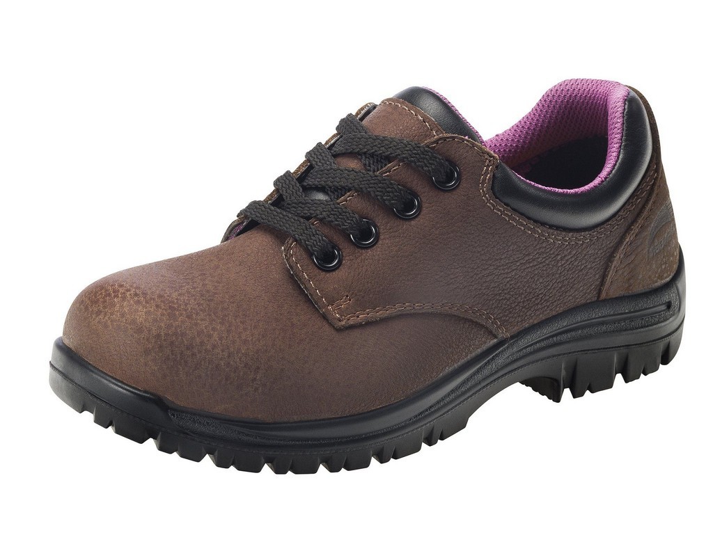 Avenger Work Shoes Womens Foreman Oxford Lace Leather Brown 7164