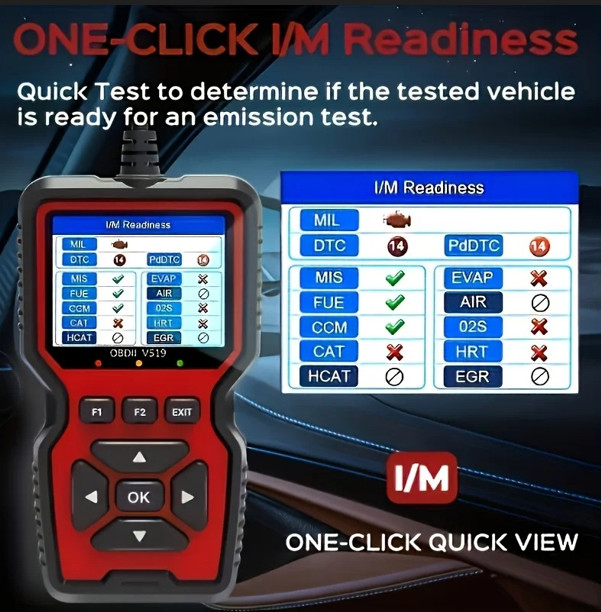 Professional OBD2 V519 Scanner - 2026 Upgraded OBDII + CAN Code Reader US