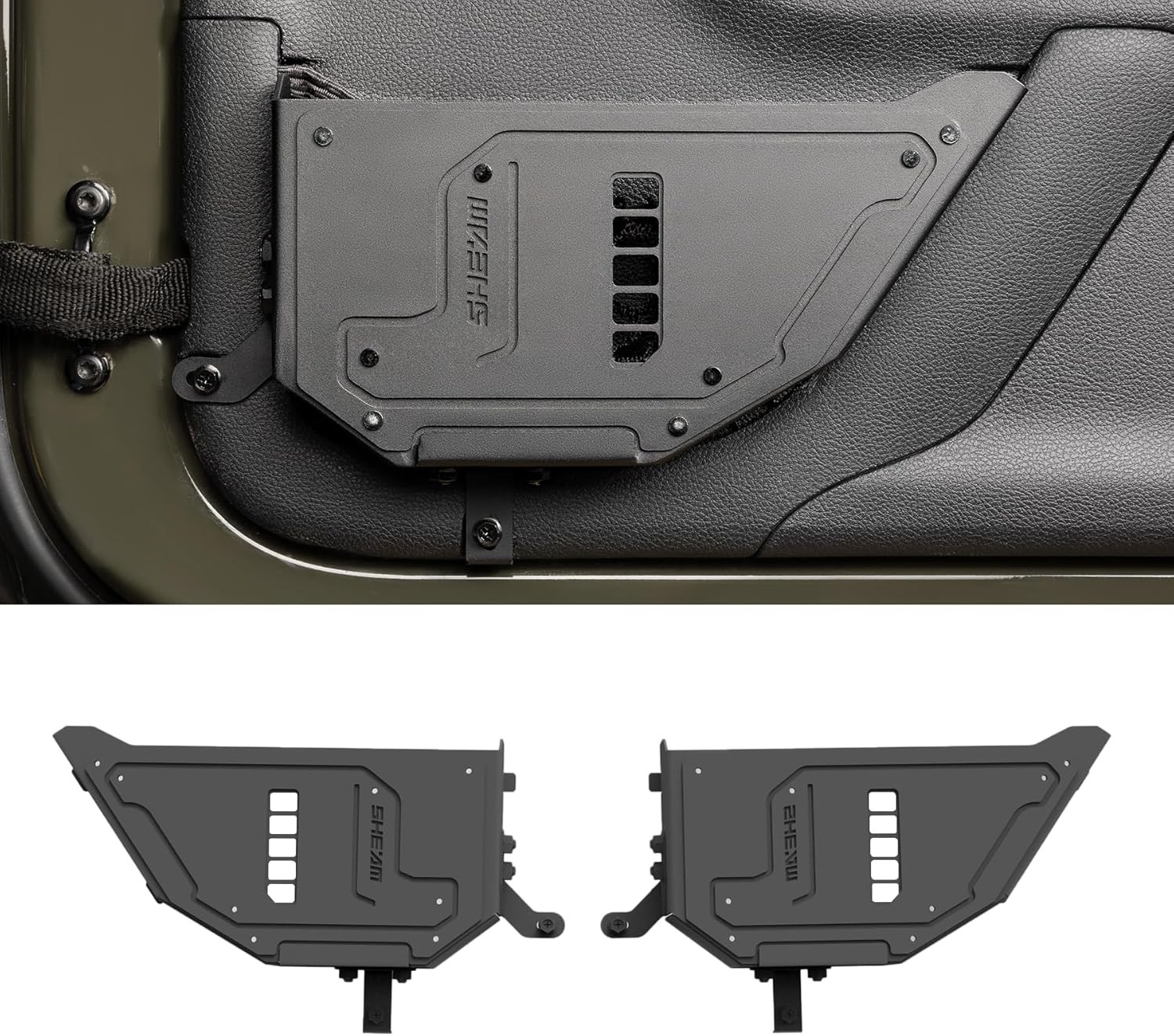 Metal Front Door Storage Pockets for Jeep Wrangler JK JKU（2007-2017）, Sturdy