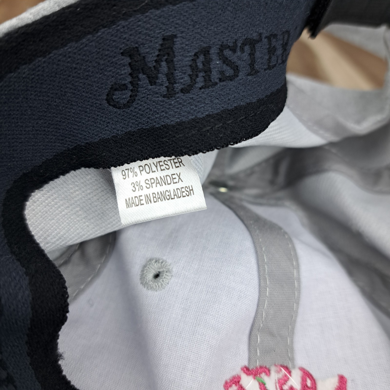 The Masters Hat Cap Strap Back Gray Preformance Light Augusta American Needle
