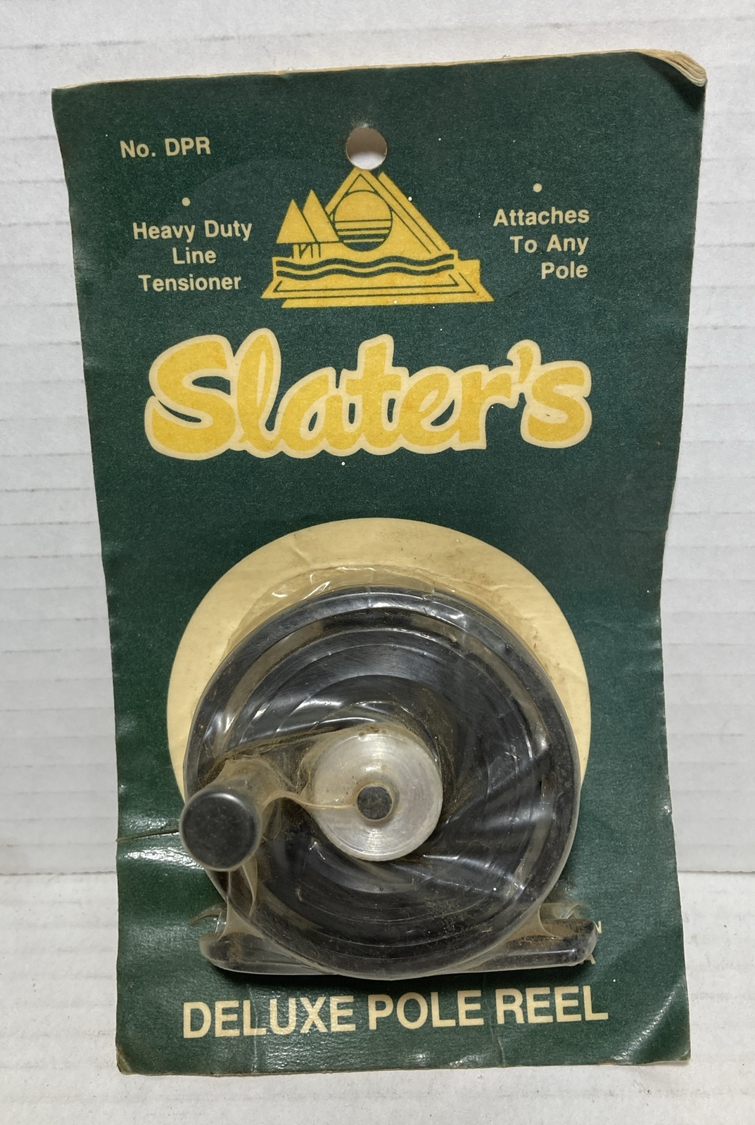 Vintage Slater's Nylon Deluxe Pole Reel No. DPR Attaches To Any Fishing Pole NOS