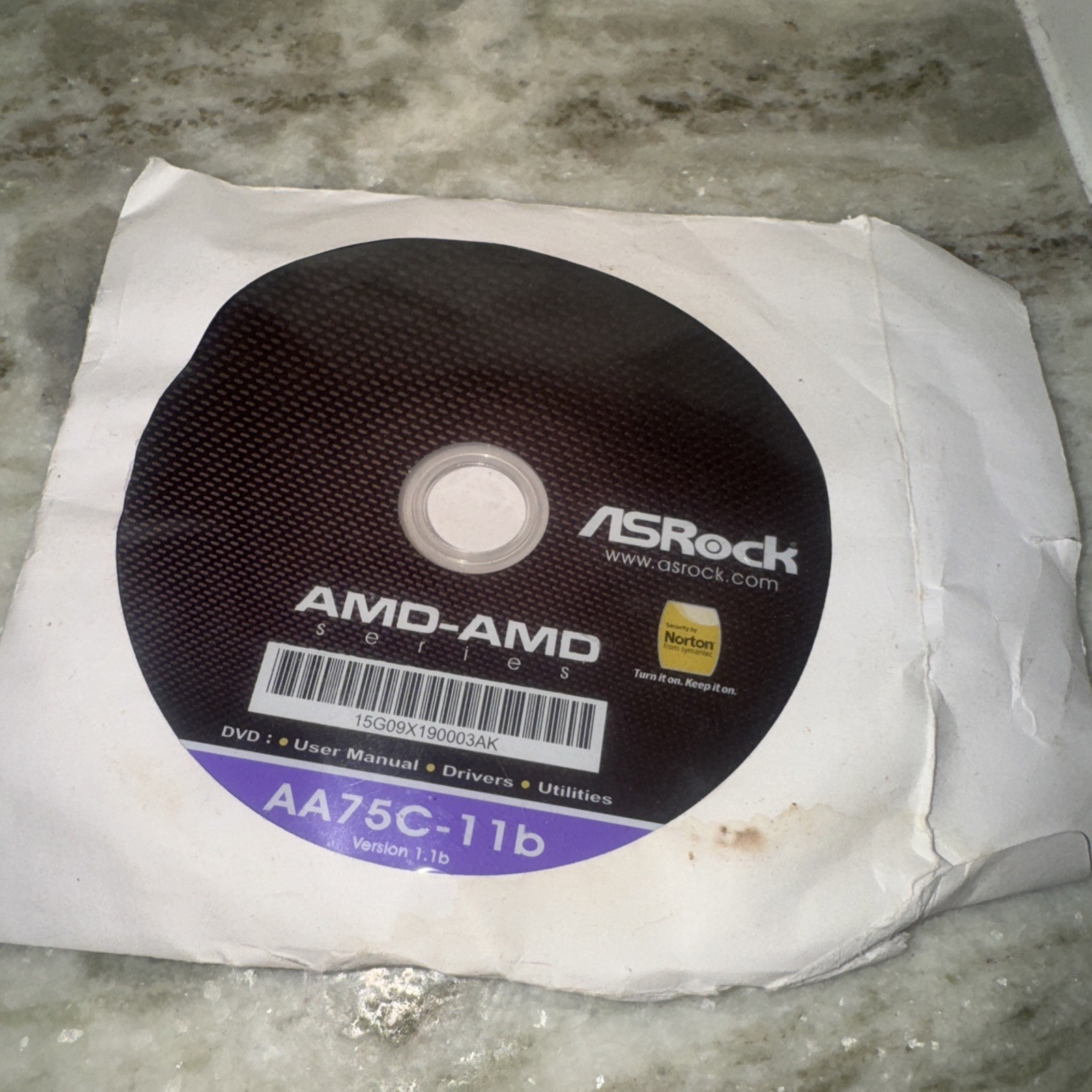 PC Software CD Disc ASRock AMD Series AA75C-11b Version 1.1b Drivers FAST SHIP