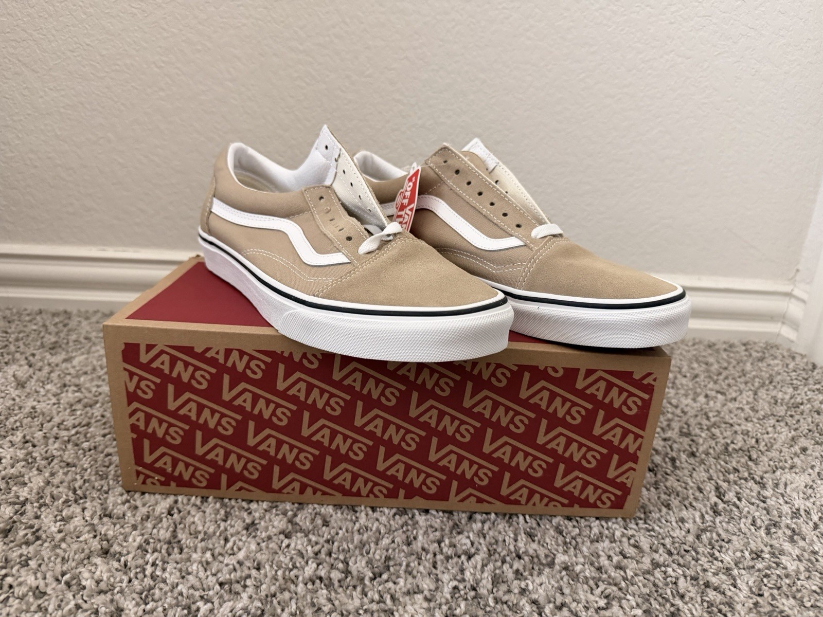 Vans Old Skool Tan Beige Incense Low Top Sneakers Mens Size 9.5 NIB