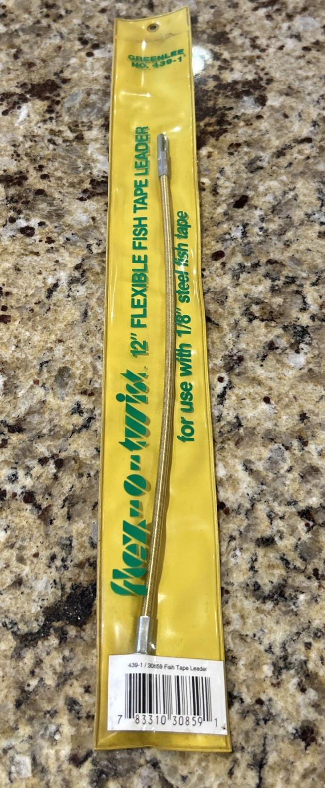 GREENLEE NO. 439-1 (12”)- Flexible Fish Tape Leader For 1/8” Steel Fish Tape New