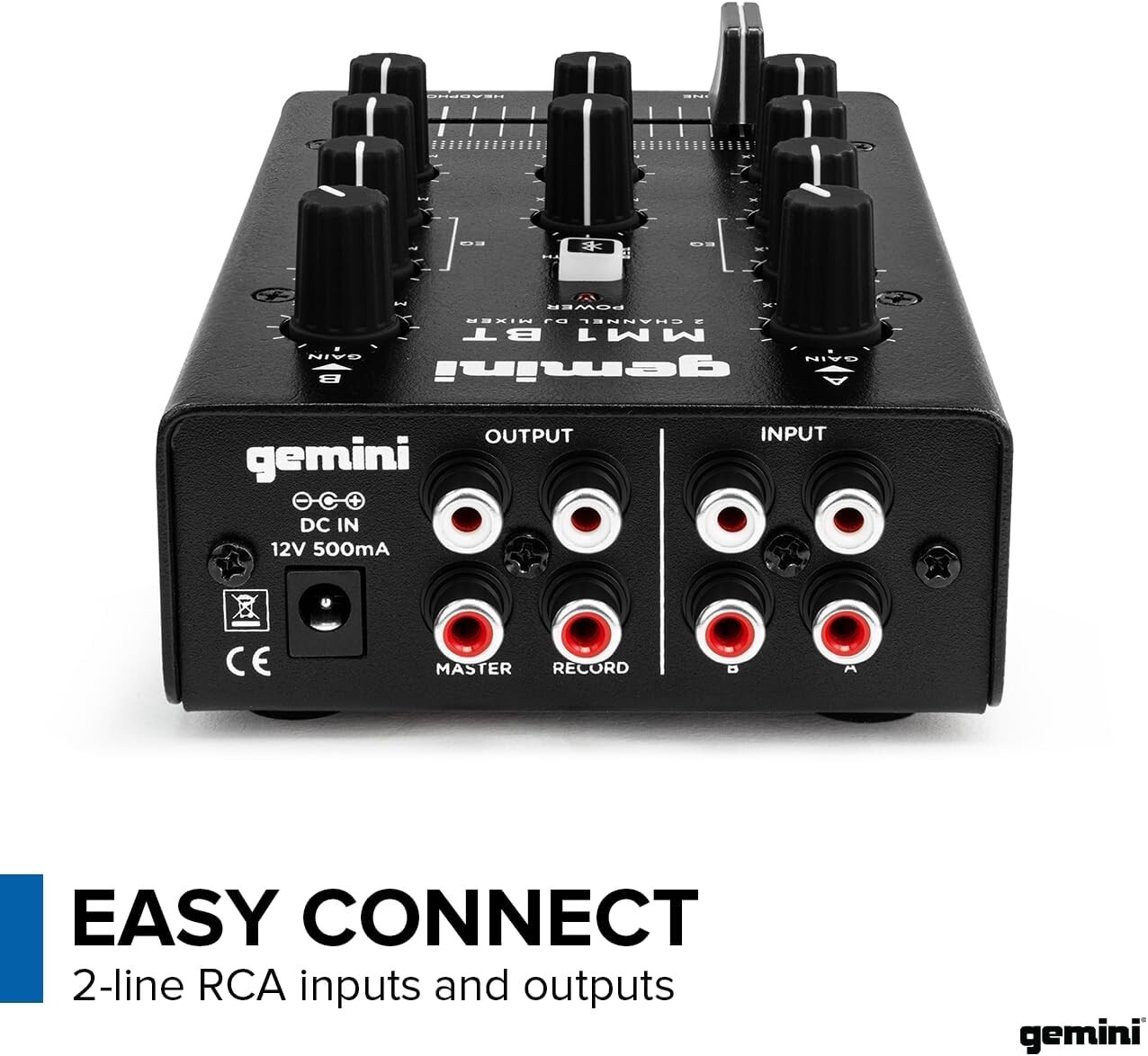Professional Portable Bluetooth DJ Mixer – 2-Channels with Precise Control