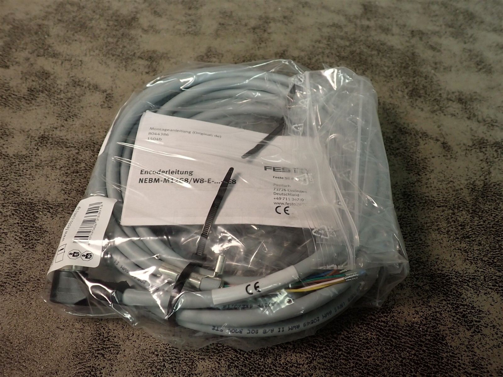 NEW Festo 1451676 NEBM-M12W8-E-5-LE8 5 Meter Encoder Cable (BN439)