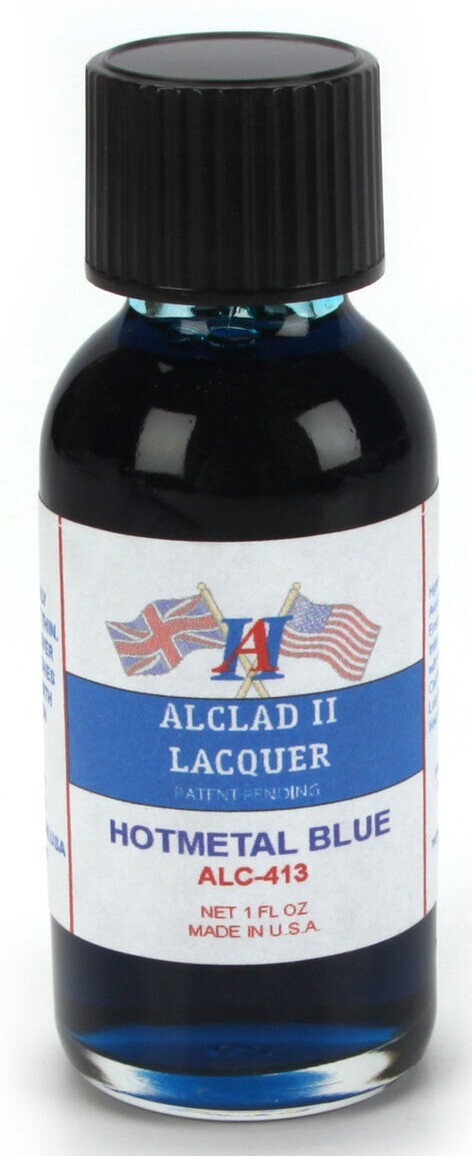 Alclad II ALC-413 Hot Metal Blue Lacquer Paint 1oz - US Fast Ship