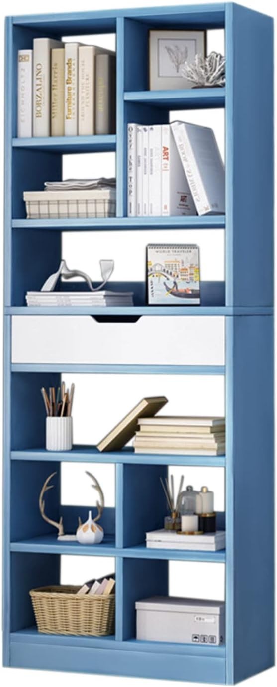 Wooden Open Shelf Bookcase 51" Height Freestanding Display Storage Cabinet