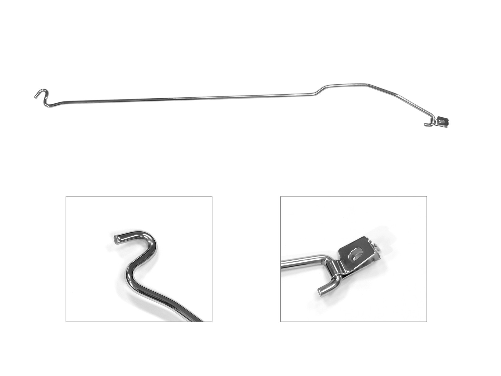 E5RZ-16826-S Drake Muscle Cars Stainless Steel Hood Prop Rod