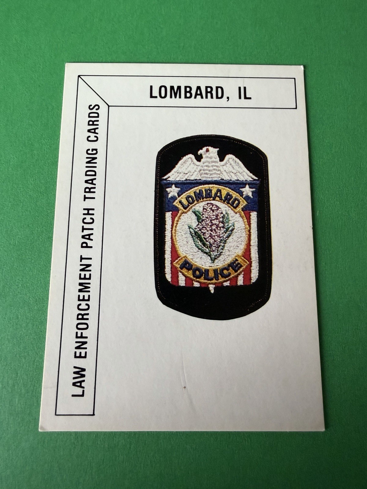 1980 Lombard Illinois Police Trading Card