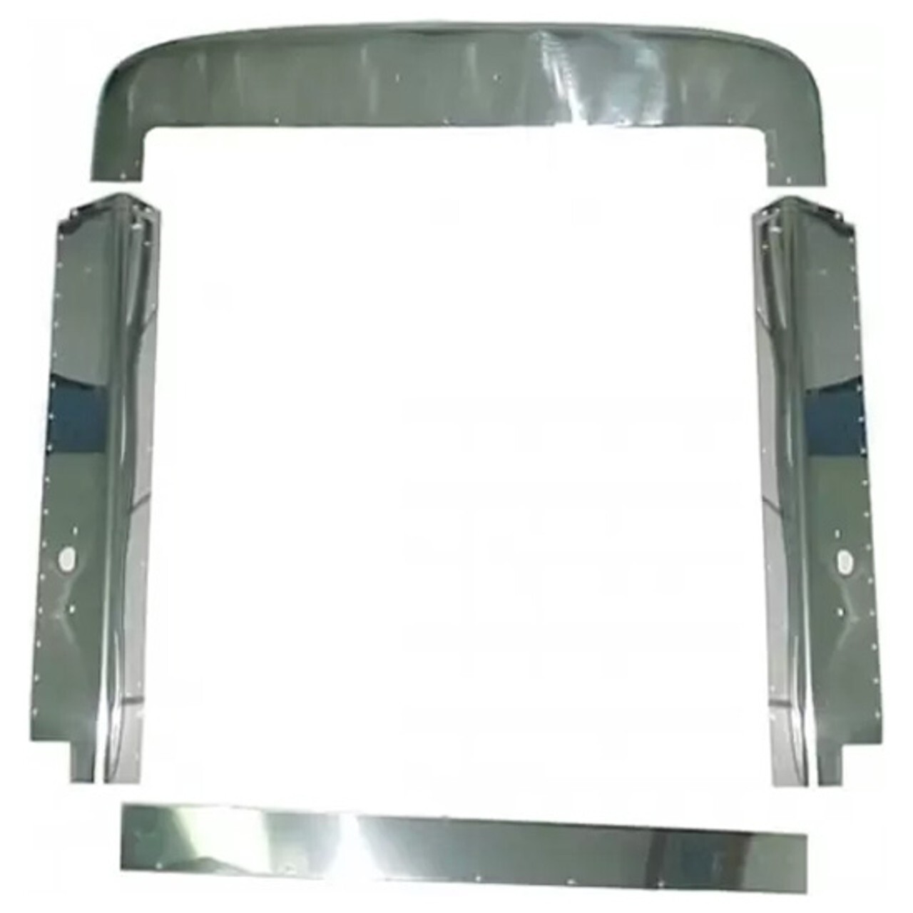 BESTfit SS Grille Surround Kit For Peterbilt 379 127 BBC W/ Extended Hood