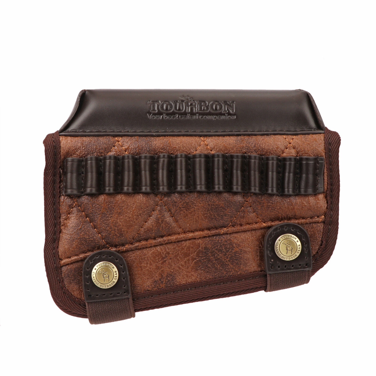 Tourbon Cheek Rest Comb Riser .22LR Cal Rifle Ammo Holder Padded PU& Leather US
