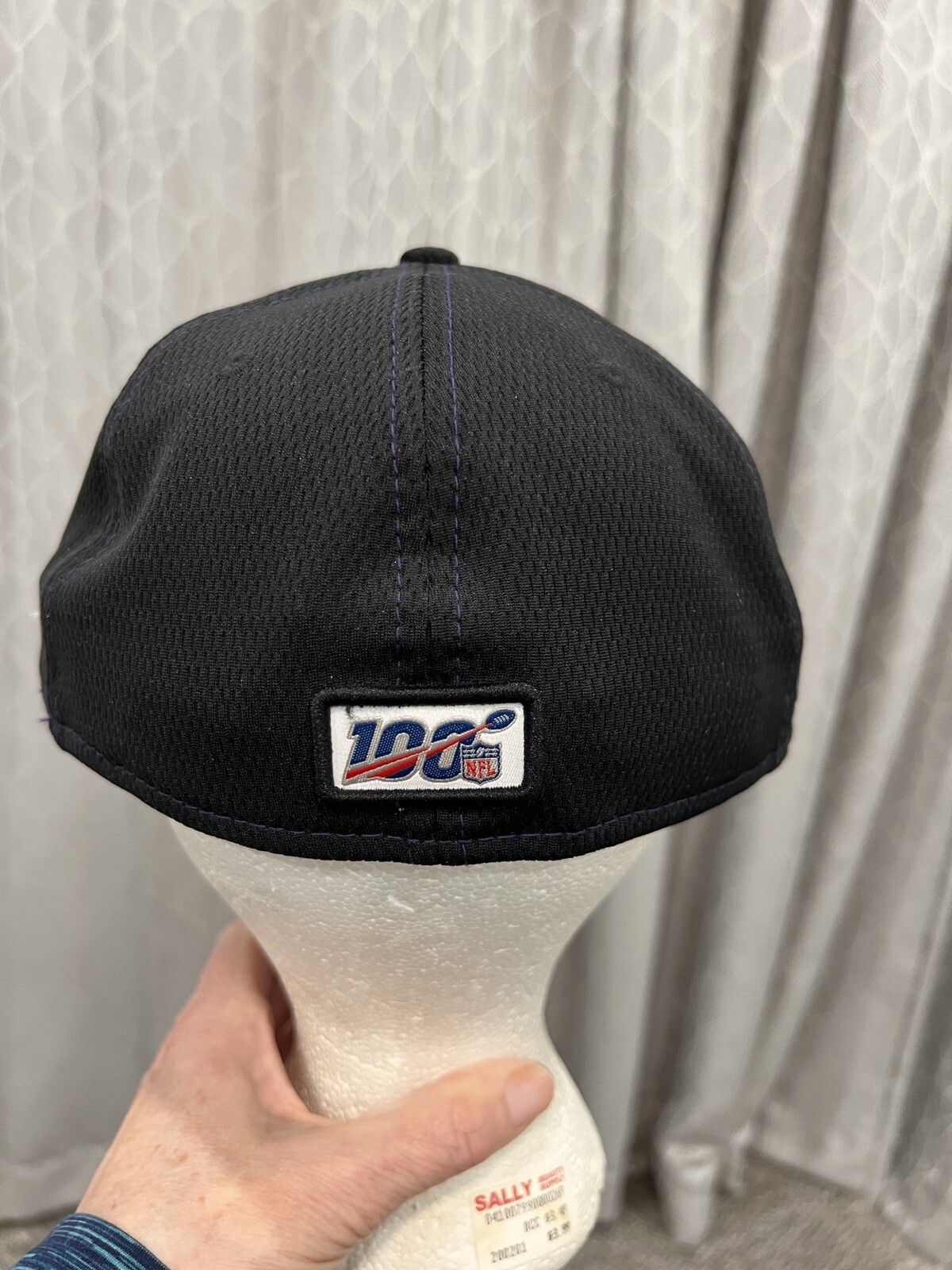 1996 Baltimore Ravens New Era 59FIFTY Size 7 1/4 Fitted Hat Cap Black NFL 100