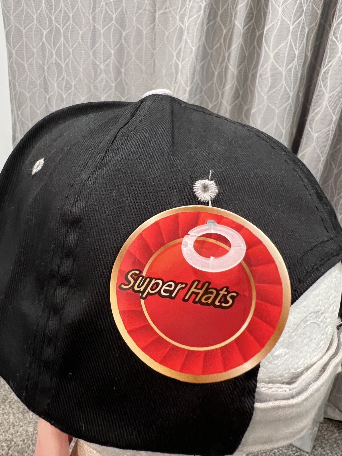 Super Dad Silver Letters on Black hat with Gray Bill Adj and EUC