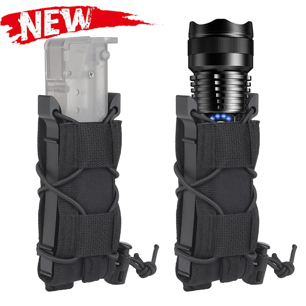 Open Top Single Pistol Mag Pouch Flashlight Holder Magazine for Glock19 M1911