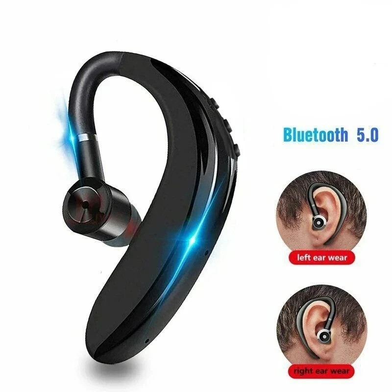Wireless Bluetooth 5.0 Earpiece Headset Driving Trucker Earbuds Noise Cancelling