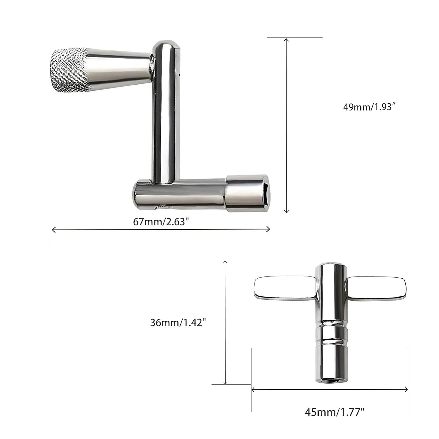 4PCS Drum Keys, Universal Drum Tuner with Continuous Standard Motion Speed Key,