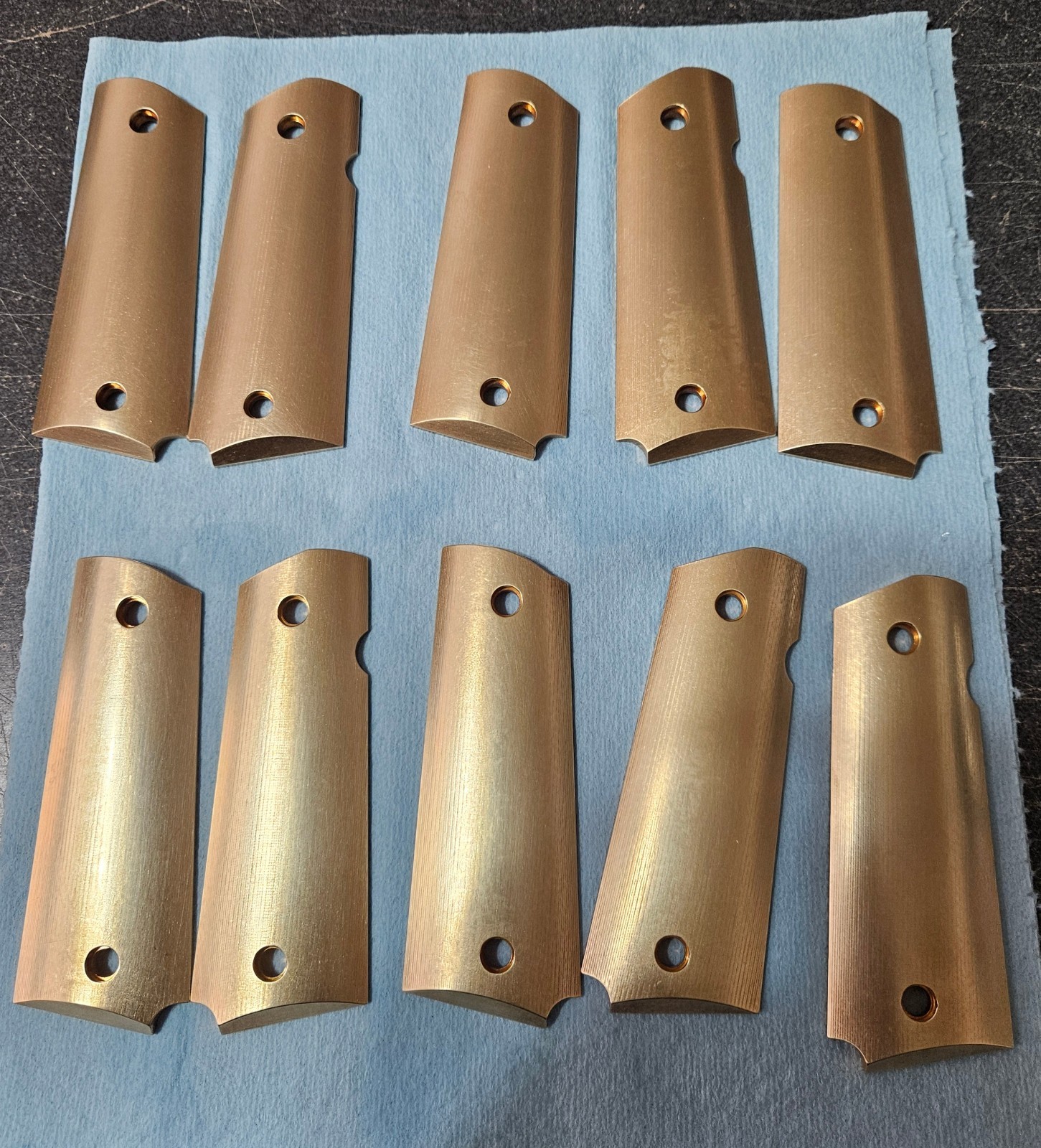 Solid Brass 1911 AlumaGrips, Full Size, Ambi cut