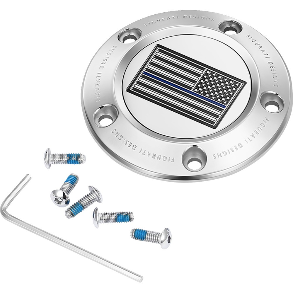 Figurati Designs FD70-TC-5H-SS Timing Cover-Stainless Steel w/ Blue Line