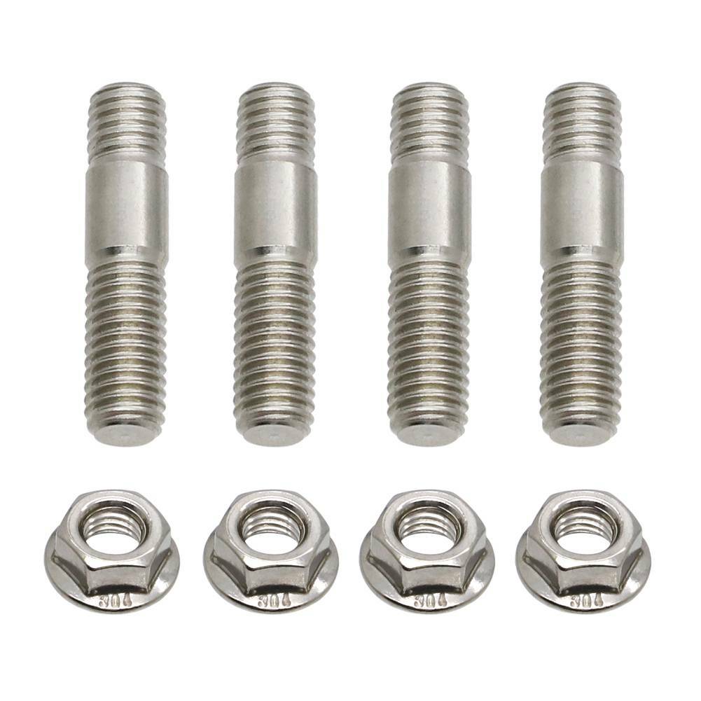 8X M8x35 Stainless Exhaust Studs Flange Nuts For Suzuki Honda Yamaha 92004-1249
