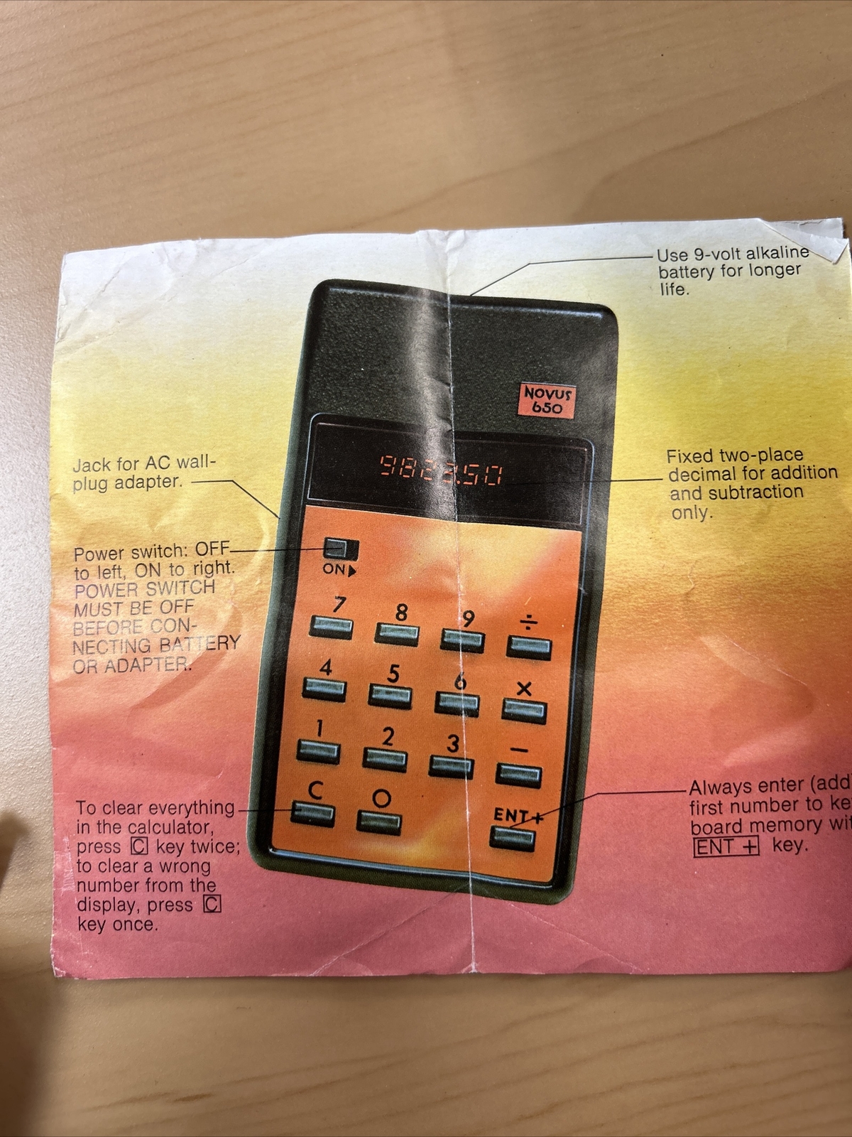 Nova 650 Personal Calculator