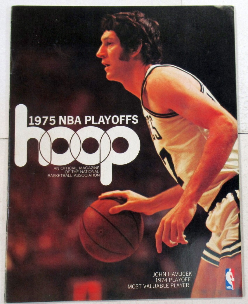 1975 NBA Playoff Program Celtics @ Rockets John Havlicek 83275b54