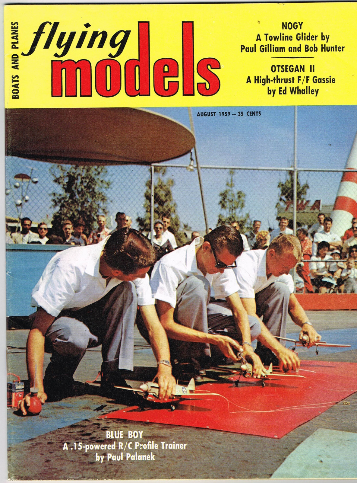 FLYING MODELS Magazine August 1959 Nogy Glider: F/F Glider from the movie