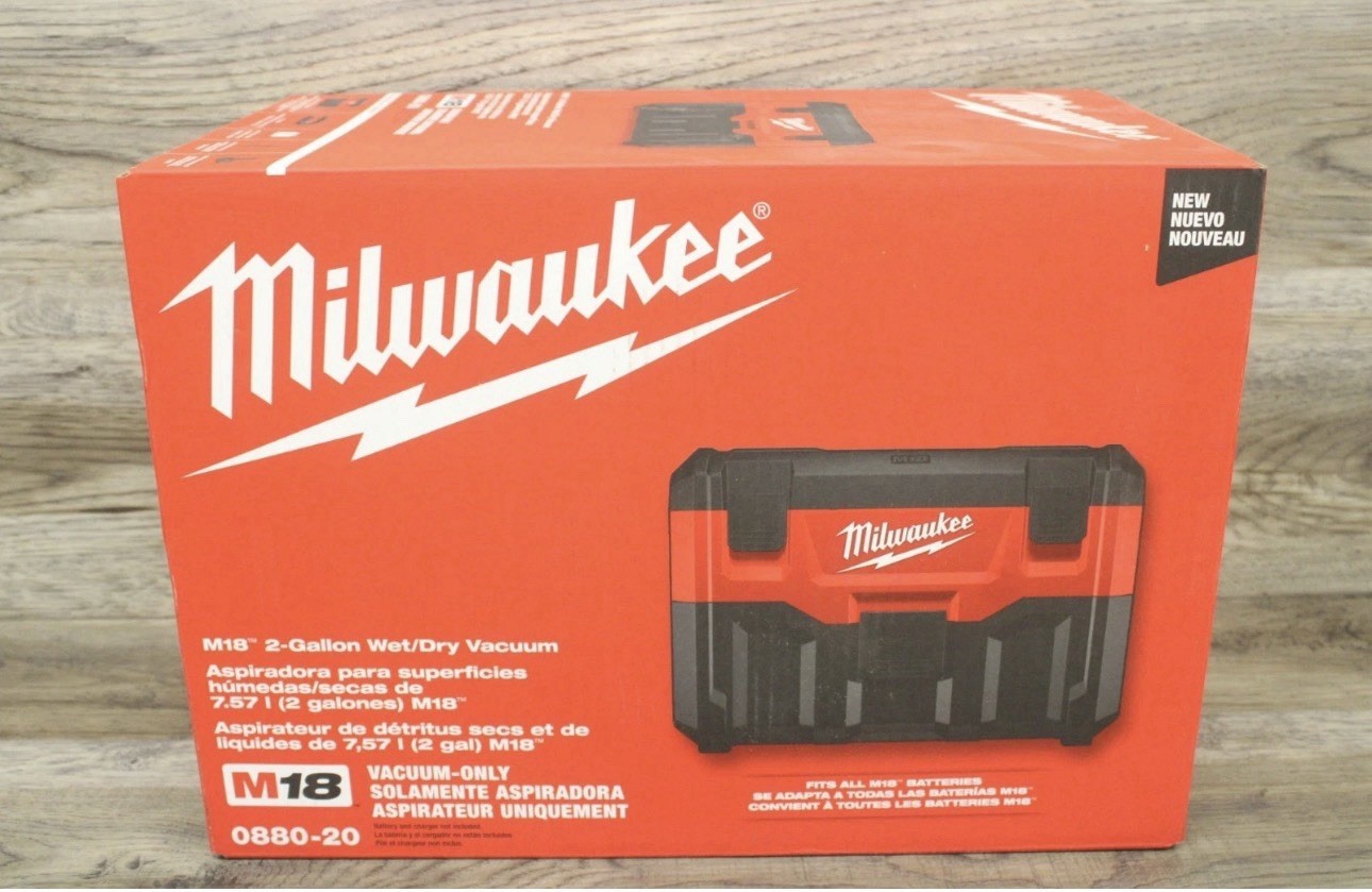 Milwaukee M18 Wet/Dry Vacuum 2 Gallon Cordless Hepa 18V 0880-20
