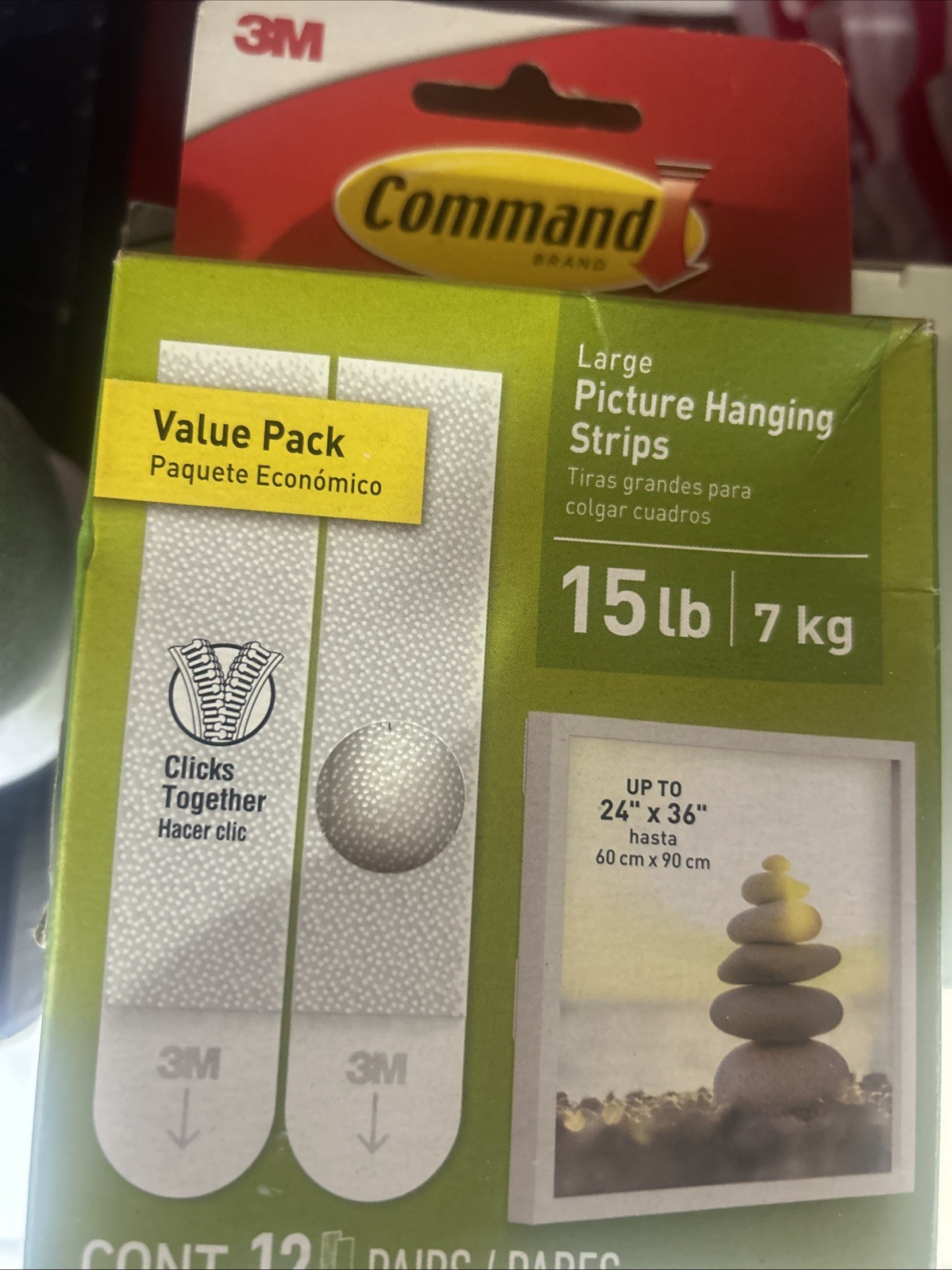 3 Per Pack 3M Command White Large Picture Hanging Strips