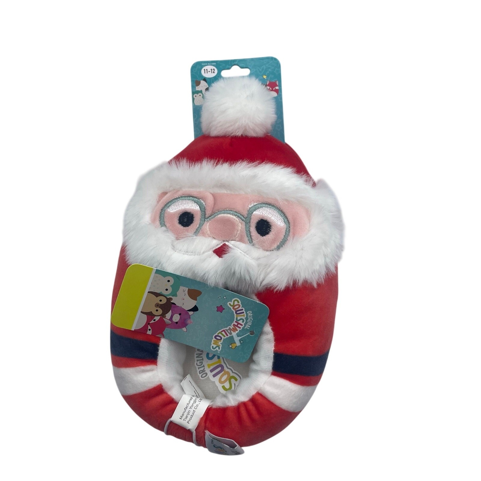 Squishmallows Nick Santa Red Slippers Christmas Toddler Kids 11 12