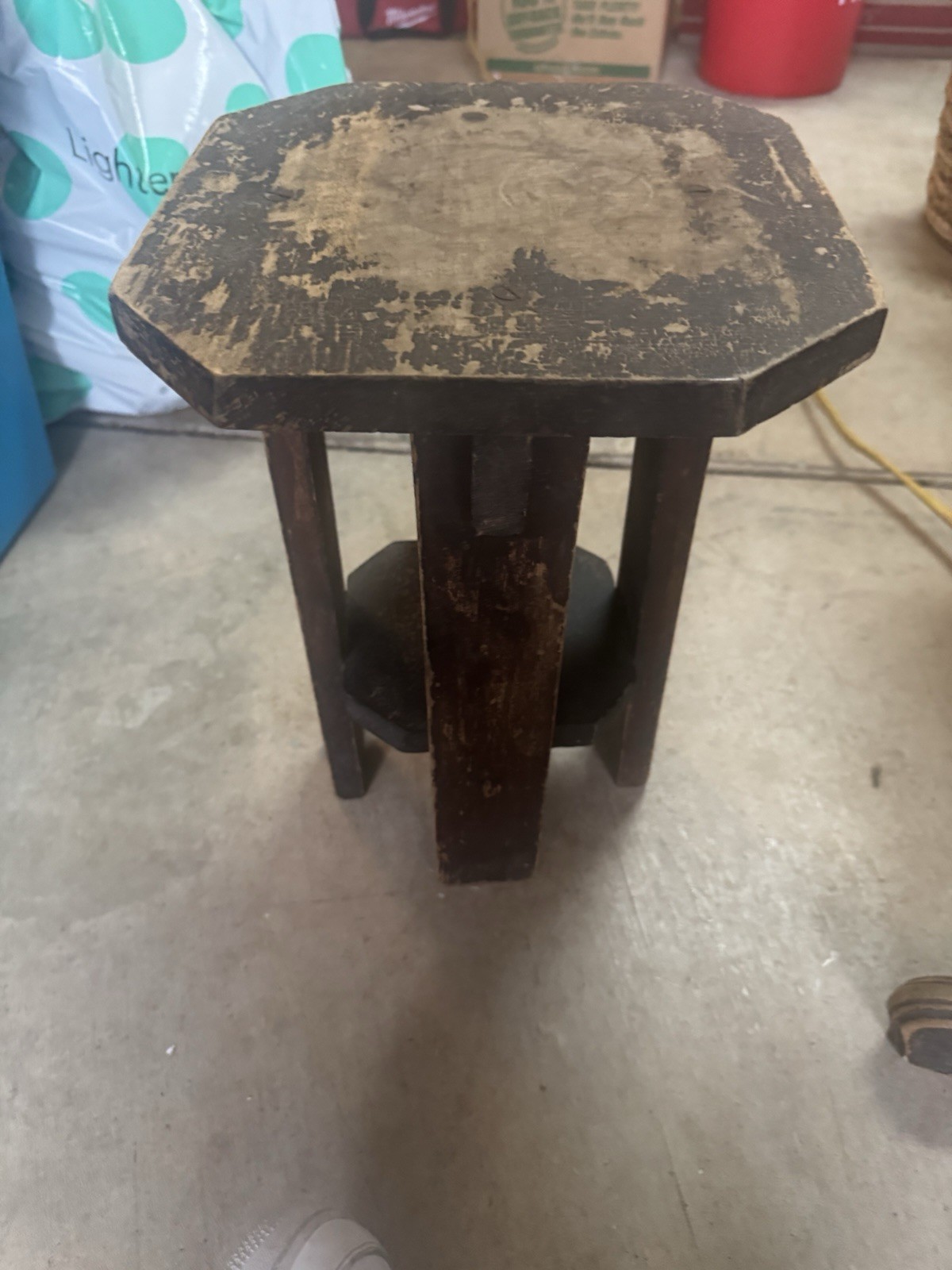 Vintage Antique wooden milking stool